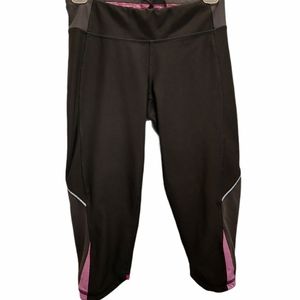 Lucy Women's Size XS Capri Leggings Athletic lucytech Black Pink